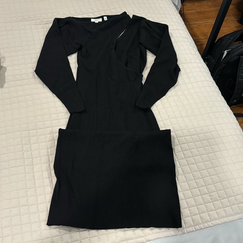 ALC black dress with cutout on shoulder
